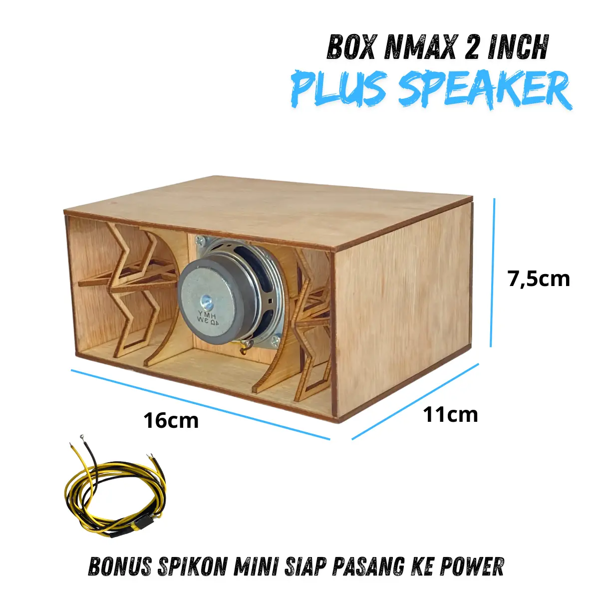 Box Nmax 2 Inch Plus Speaker Bahan 3mm Cutting CNC Laser