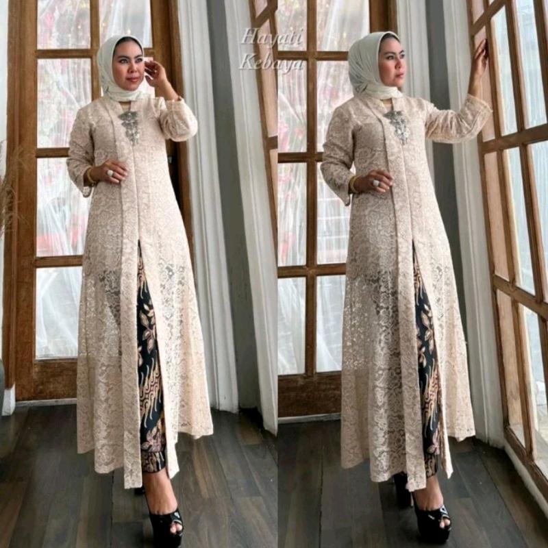 (COD)Kebaya hayati//Kebaya floy panjang//Kebaya pesta terbaru//kebaya modern 5