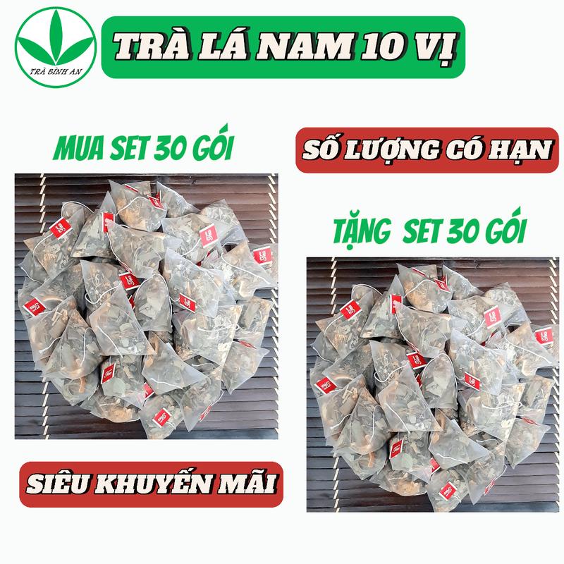  Trà Lá Nam 10 vị - Thành phần: Lá sen xạ đen lạc tiên giảo cổ lam hoa nhài cỏ ngọt lá vối lá ổi  phan tả diệp cam sấy lạnh- Trà Bình An Nước Trà Tea Chè Chua tral anam 