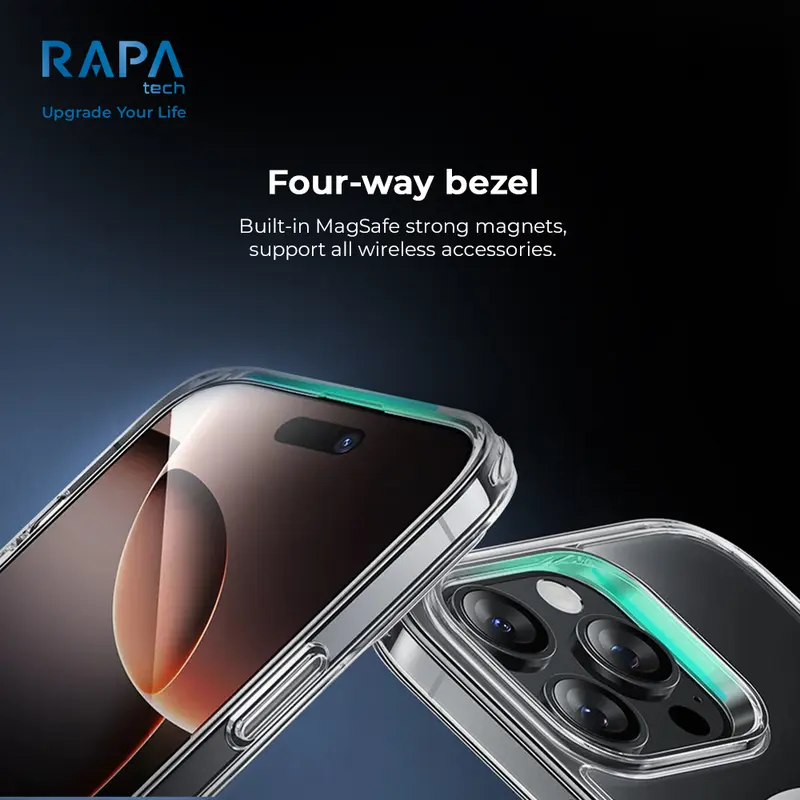 Paket Wajib Accessories Iphone K x RAPAtech Power II Charger iPhone 13 14 15 16 16pro 16 pro maxSeries Mfi Cable  + Hybrid Magsafe Case iPhone 13 14 15 With Premium Tempered Glass 6