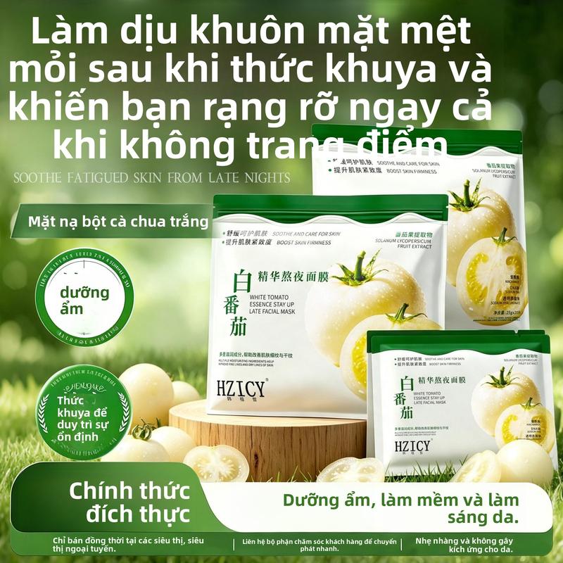 mặt nạ cấp ẩmmặt nạ giấydưỡng ẩm sâu làm sáng da chống xỉn màu mặt nạ qua đêm hu nhỏ lỗ chân lông mặt nạ dưỡng da mặt nạ tinh chất Chiết xuất HZICY cà chua trắng mặt nạ