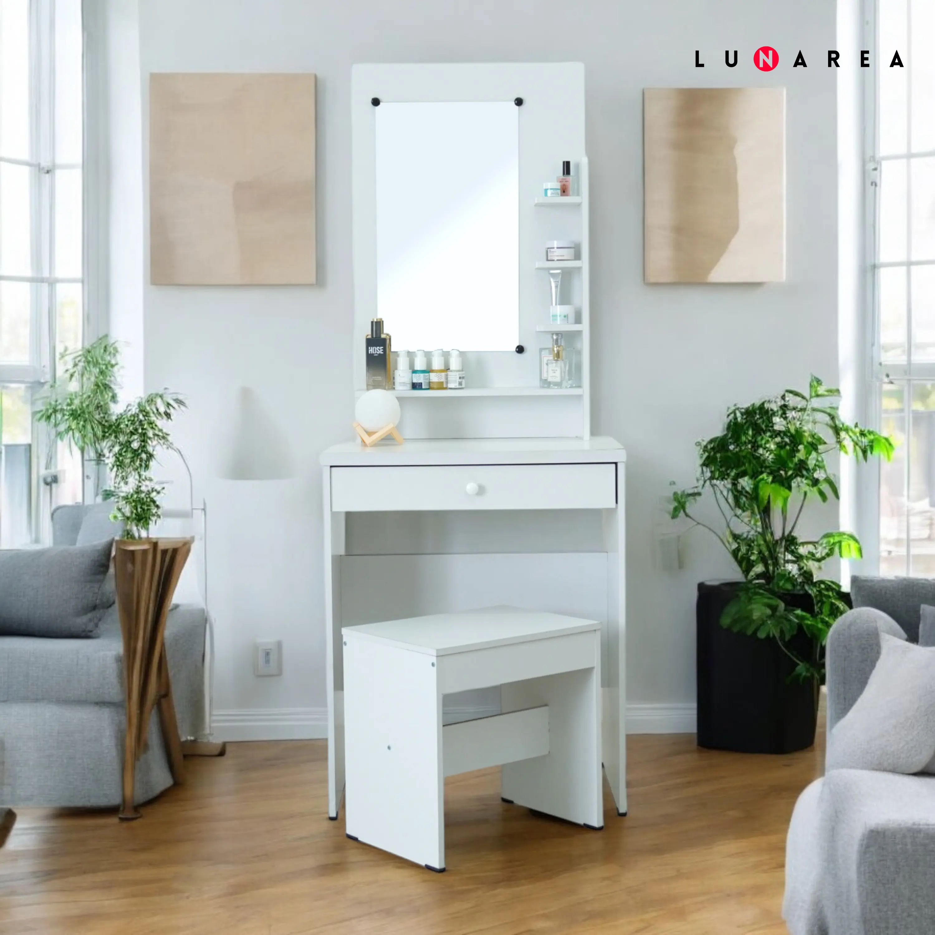 Lunarea Furniture - MR 835 / MEJA RIAS / Meja Rias Minimalis / Meja Rias Aesthetic