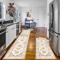 Gambar SEA CHOICE 3 Pcs Set Karpet Dapur Boho dengan Runner–Anti Slip,Tebal &Bisa Dicuci, 50*(80+120+150)CM - Green dari Sea-Choice Kab. Sidoarjo 4 Tokopedia