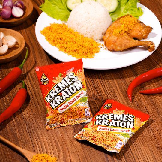 (40 Sachet) Kremes Kraton Sachet 16g - 4 Renceng Original, Pedas Daun Jeruk, Keju, Jagung Bakar, Sapi Panggang, Mi Goreng