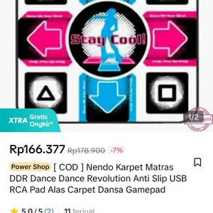[ COD ] Nendo Karpet Matras DDR Dance Dance Revolution Anti Slip USB RCA Pad Alas Carpet Dansa Gamepad