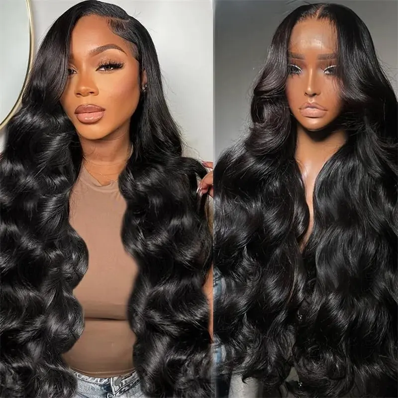 LEMODA 13x6 Body Wave Real HD Invisible Lace Frontal Wigs Human Hair Wigs