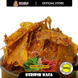 KERIPIK KACA SICUDLA Kemasan 500gram - Pedas Jeruk