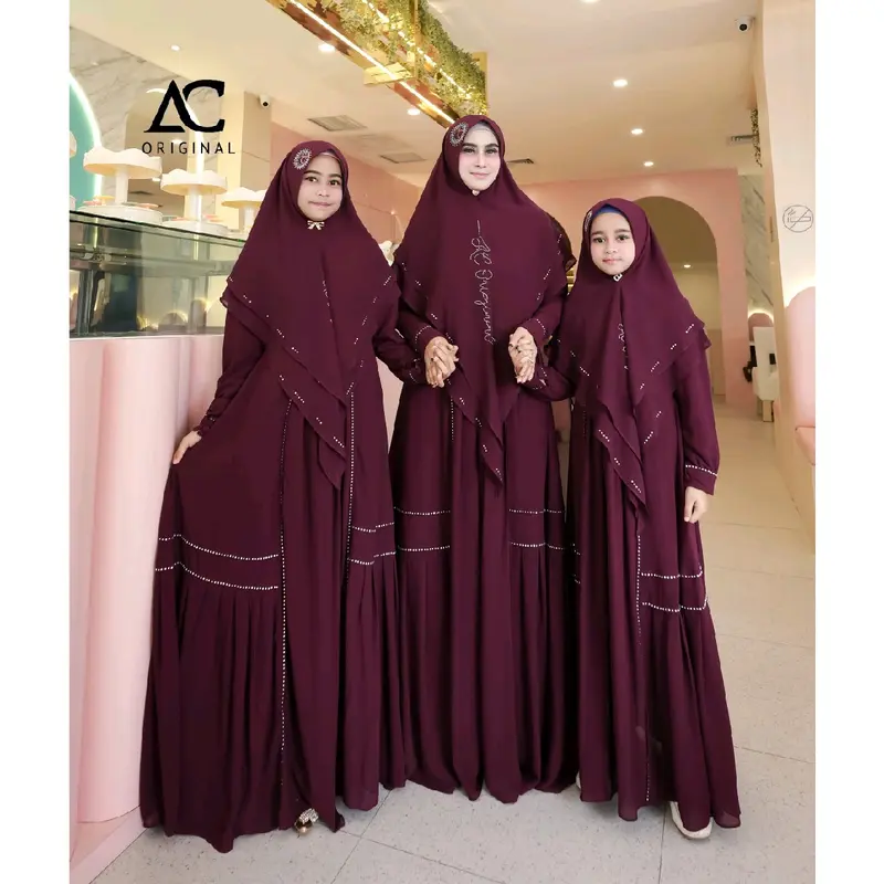 Sarimbit Syar'i  couple mom & kids set gamis syari 1