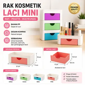 RAK KOSMETIK MINI Kotak Penyimpanan Make up Aksesoris Praktis Serbaguna Termurah