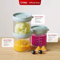 Gambar Cypruz Tempat Penyimpanan Makanan Wadah Kaca Baby Food Jar 120ml 3 Pcs dari Cypruz Kitchenware Kota Administrasi Jakarta Utara 5 Tokopedia