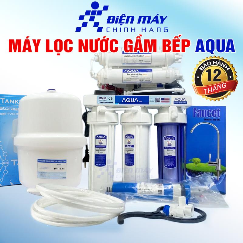 Máy lọc nước RO AQUA không vỏ tủ Máy lọc nước RO lắp gầm bếp chính hãng AQUA Bơm tăng áp nhập khẩu - Bảo hành 1 năm