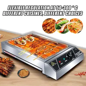 EB Panggangan BBQ Grill Listrik Besar Stainless Steel Kompor Alat Pemanggang Sate Daging Sosis Listrik Electric Pemanggang Listrik