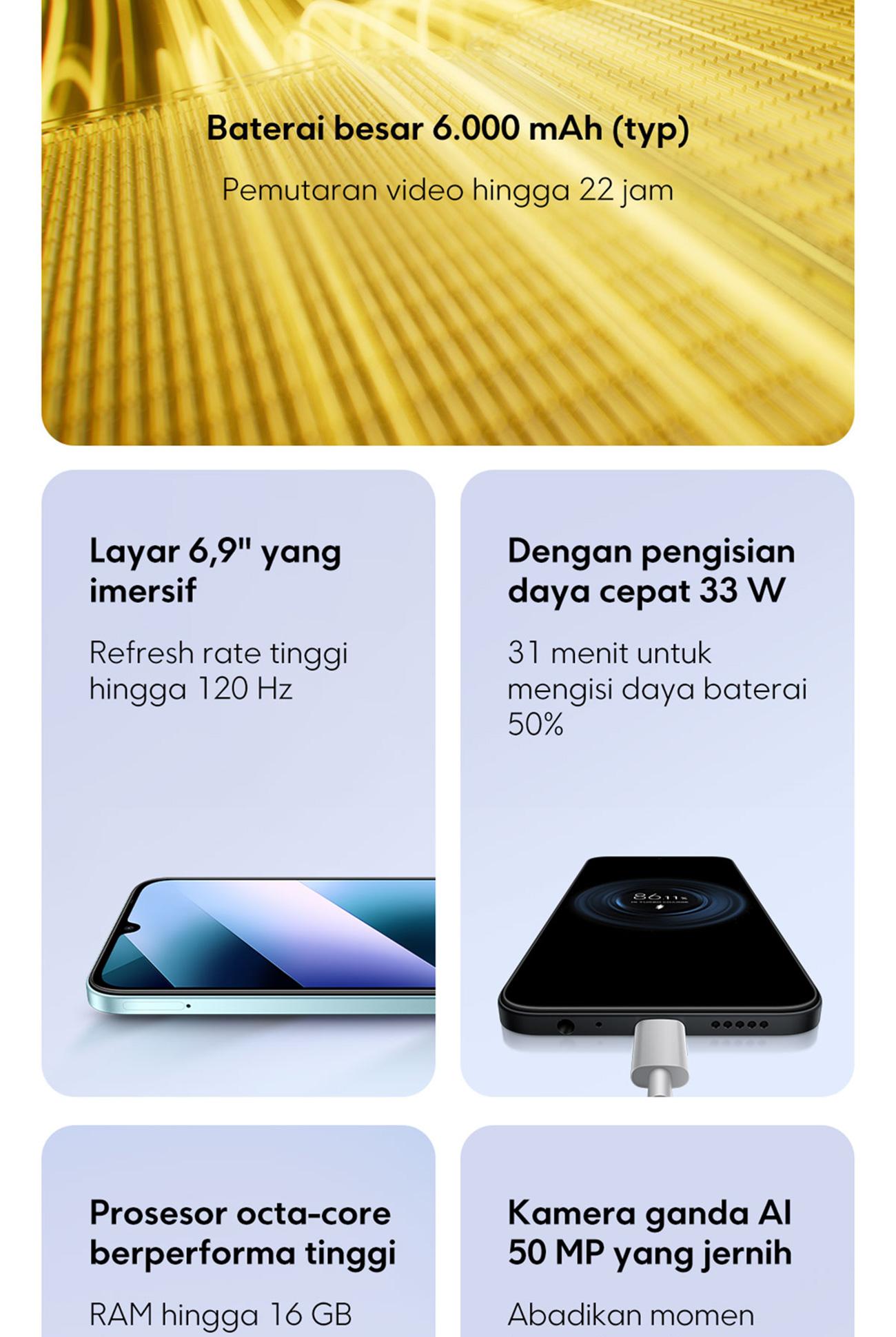[Ibnu] POCO C85 (6/128 GB) (8/256 GB) Baterai besar 6000mAh dengan pengisian daya 33W | Ekspansi RAM hingga 16GB | Layar imersif 6.9" 120Hz | 50MP kamera ganda AI [Official Store]