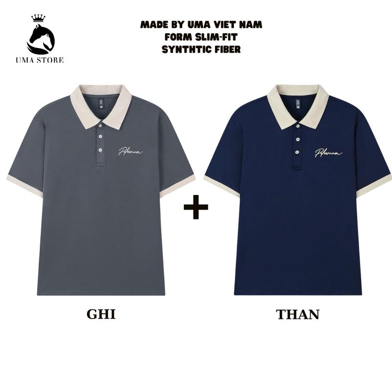 Combo 2 áo thun polo nam LUXURY nhà UMA STORE Chất liệu vải poly thái cao cấp phá cách sang trọng lịch lãm (Ploumaor8)