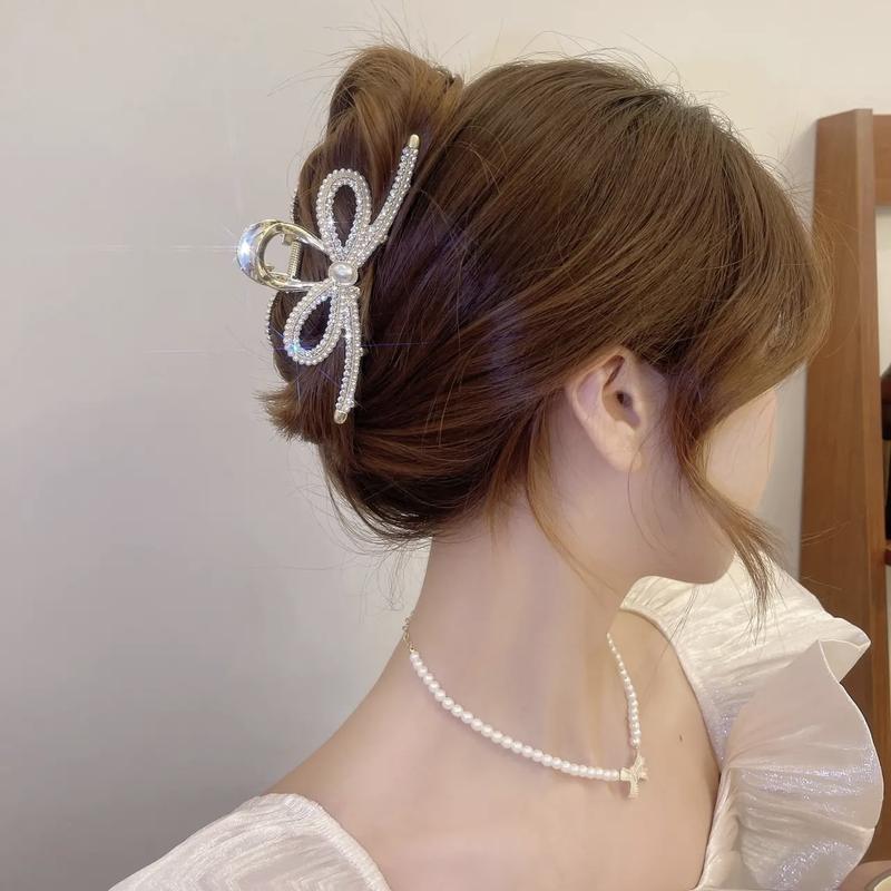 Kẹp Tóc Nơ, Cao Cấp, Đồ Trang Trí Tóc Búi Tóc Cao, Phụ Kiện Tóc Nữ, Thích Hợp Để Trang Trí Ngày Lễ nạ 2