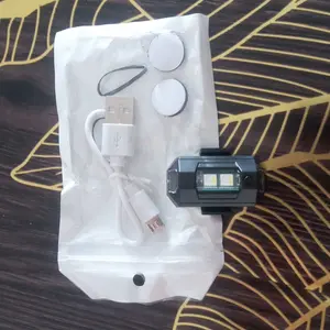 Lampu LED Kedip Pesawat RGB Strobo 7 Warna USB Untuk Motor Mobil Sepeda Drone DLL