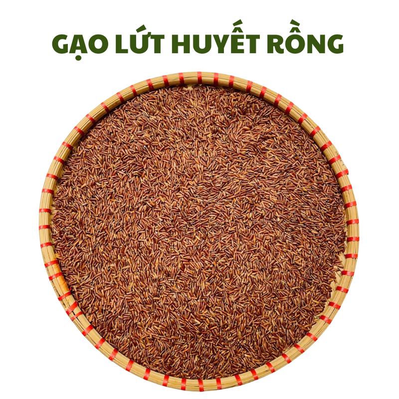 1kg Gạo Lứt Huyết Rồng Thảo Dược Zone Đóng túi Zip có gói hút ẩm Tiện lợi khi sử dụng Nấu cơm chè làm trà