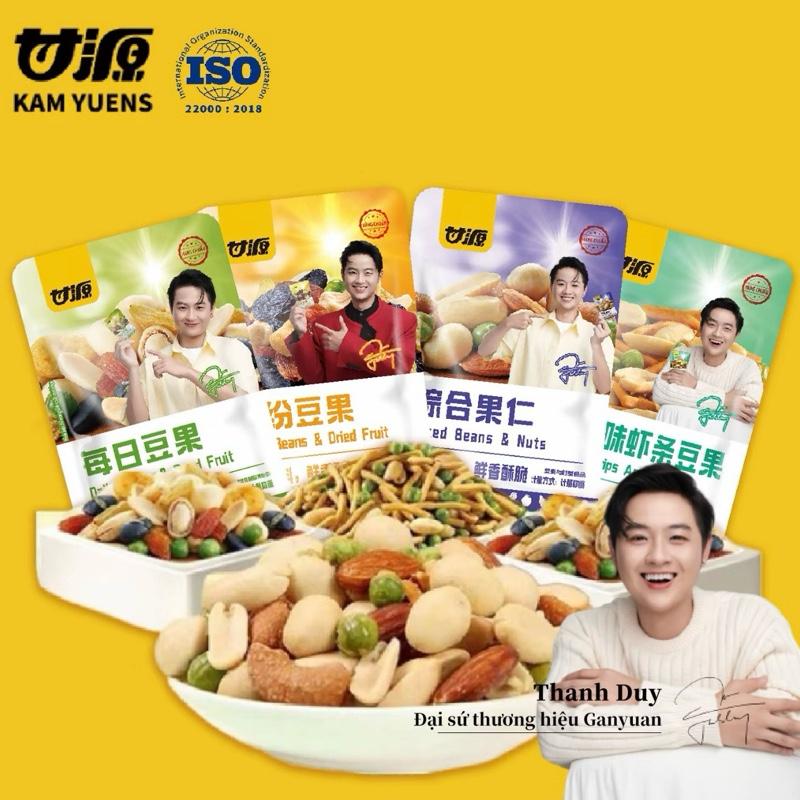 Hạt dinh dưỡng GANYUAN mix vị trái cây sấy khô Ăn Vặt ngũ cốc vị mặn ngọt ngũ cốc đậu phộng điều hạnh nhân nho khô đậu hà lan