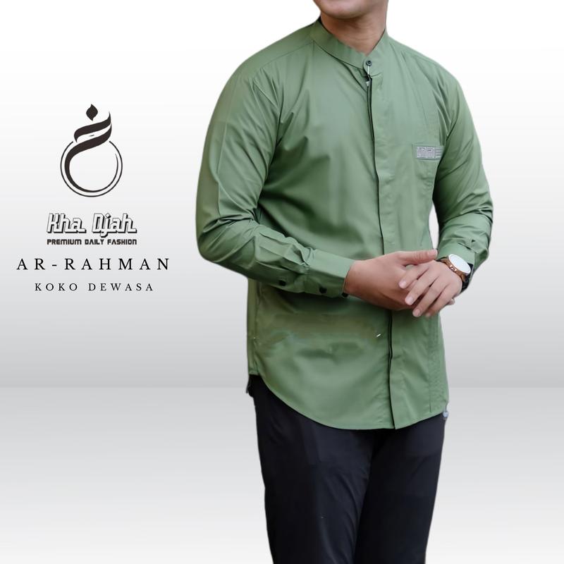 Baju Kemeja Koko Pria Dewasa Koko Lengan Panjang Polos Size M L XL Terbaru 2