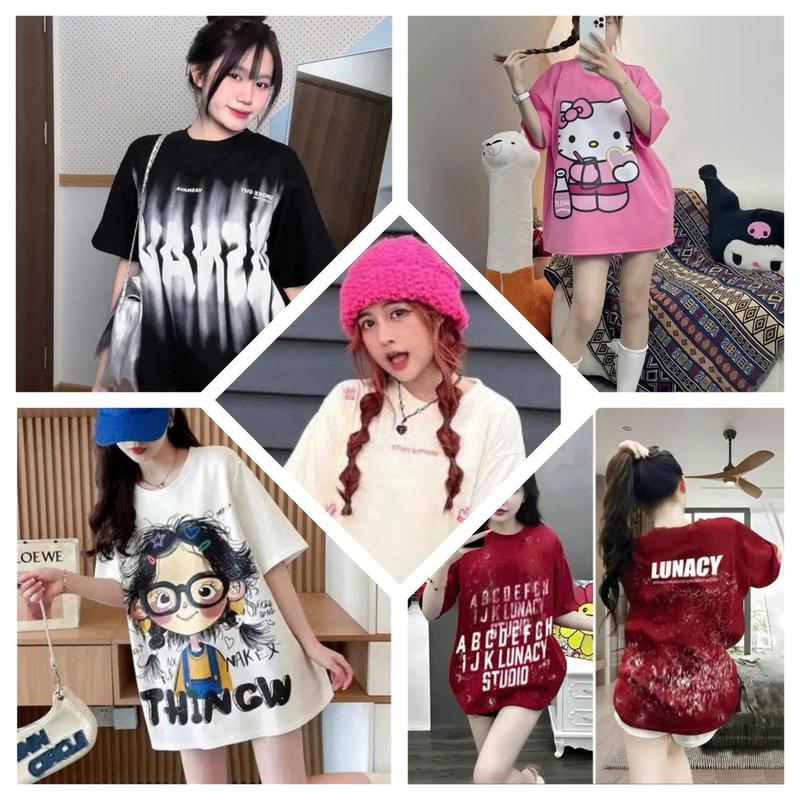 [MUA ÁO CÓ QUÀ] Áo Thun Nam Nữ NHIỀU MẪU, Áo Phông Unisex From Rộng Top Cổ Tròn Women