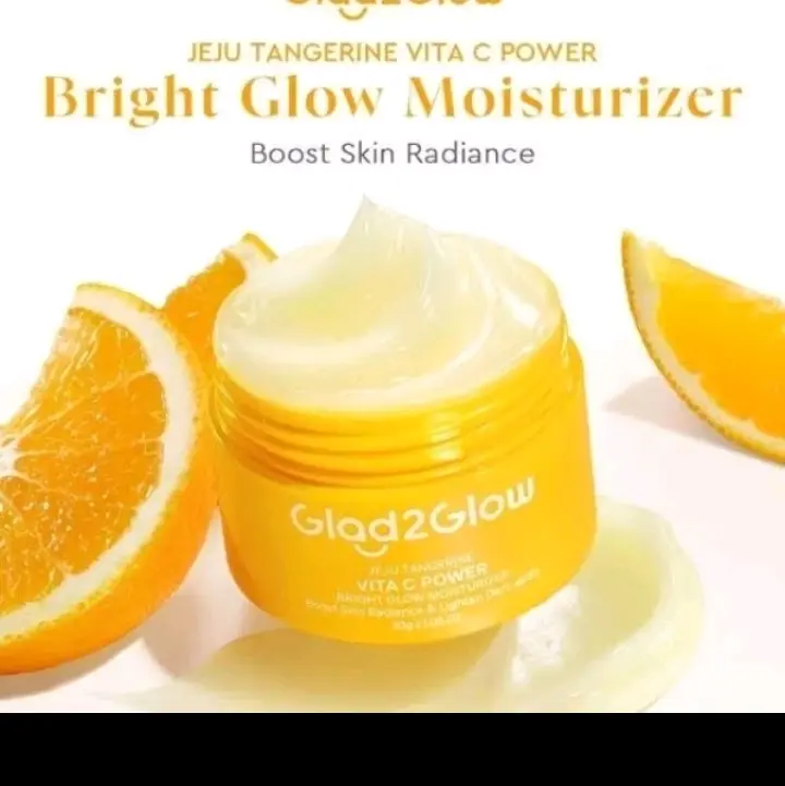 Glad2glow Jeju Moisturizer Brightening 30gr|Mencerahkan Kulit Wajahmu|G2g|Brightening Kulit|Vit C Vitamin Pelembab g2g