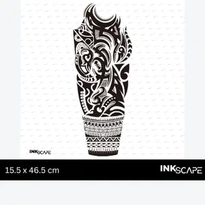 Inkscape Man Semi-permanent Tattoo Full Tangan Tribal 15.5 x 46.5 cm - Z1