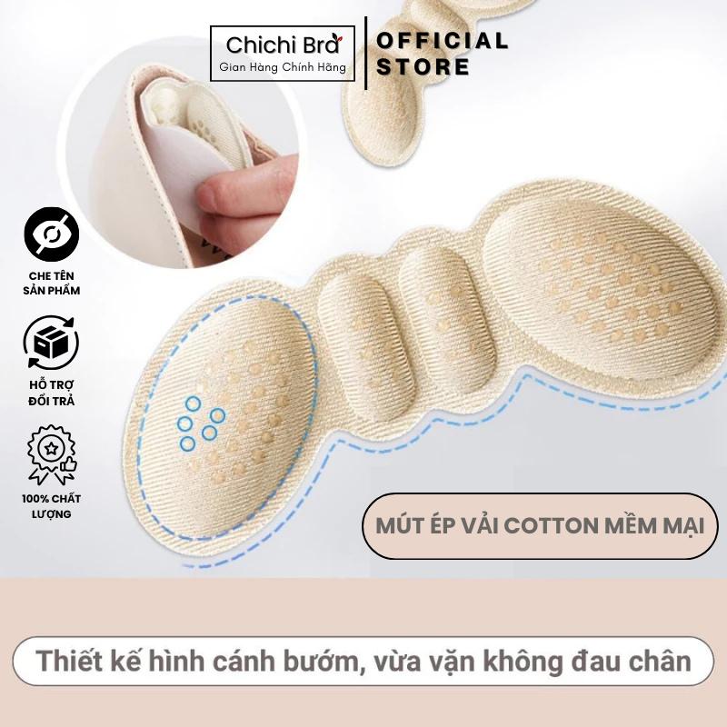 Product Introduction of Miếng lót giày dán gót Chichi Bra có gai silicon bám chân, chất liệu cotton khử mùi kháng khuẩn - 9002 2