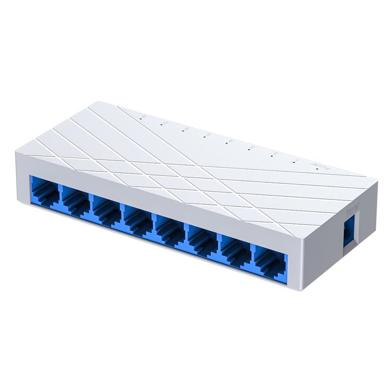 White 8-Port Gigabit Switch | Plug-and-Play Cooling Design | Home Office & Gaming Ready (TikTok Verified) 0