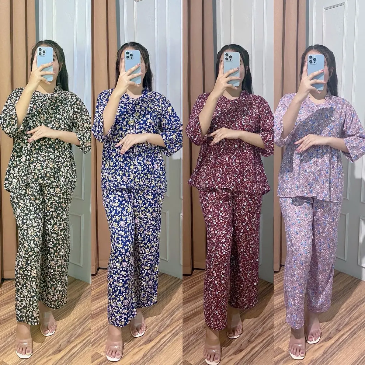 Kamila One set piyama Baju tidur Wanita Kekinian Bumil Busui Friendly
