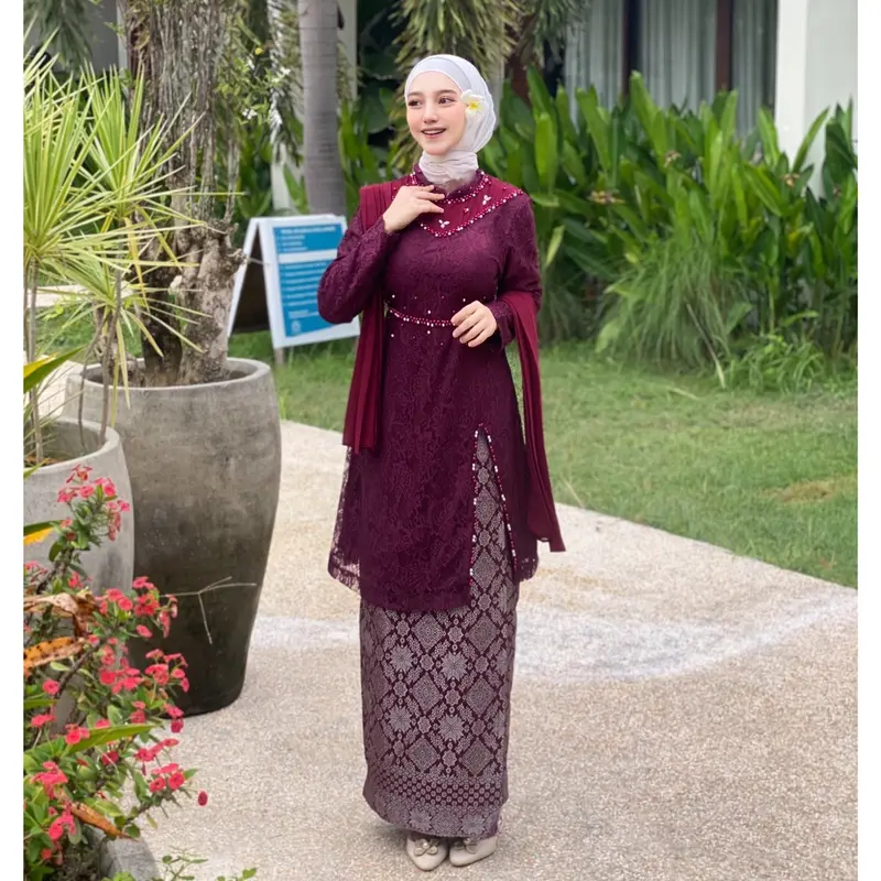 Kebaya Alana couple Burgundy / kebaya couple / kebaya lamaran 0