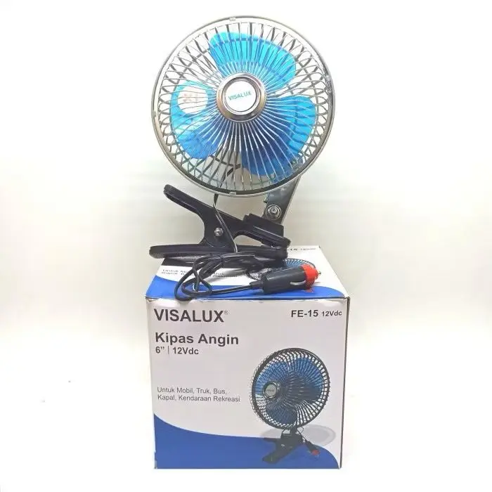 Kipas Angin DC jepit 6 inch Visalux Aki Mobil 12VDC/24VDC FE-15 2
