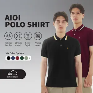 MATSUDA Kaos Polo Shirt Polos Pria Dewasa Baju Lengan Pendek Kerah Katun Combed Aioi