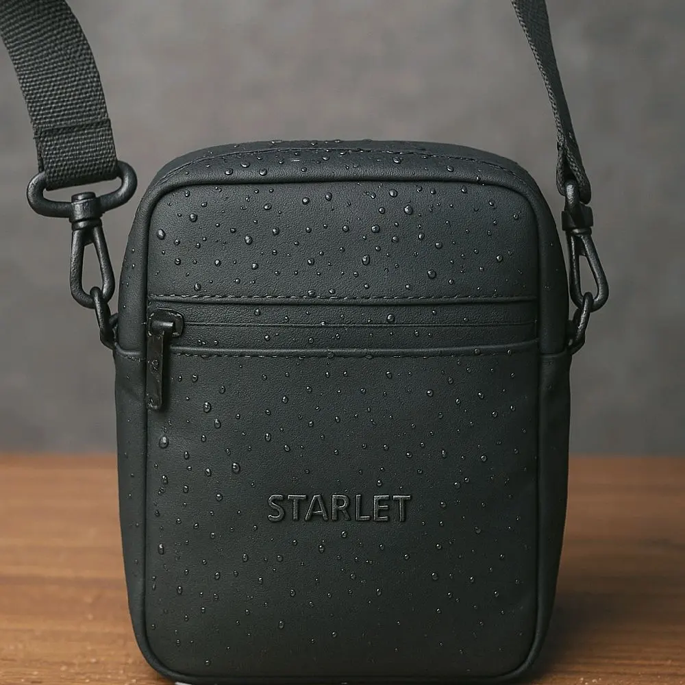 Tas Slingbag Pria STARLET CAJA Selempang Waterproof Hitam tas selempang polo pria