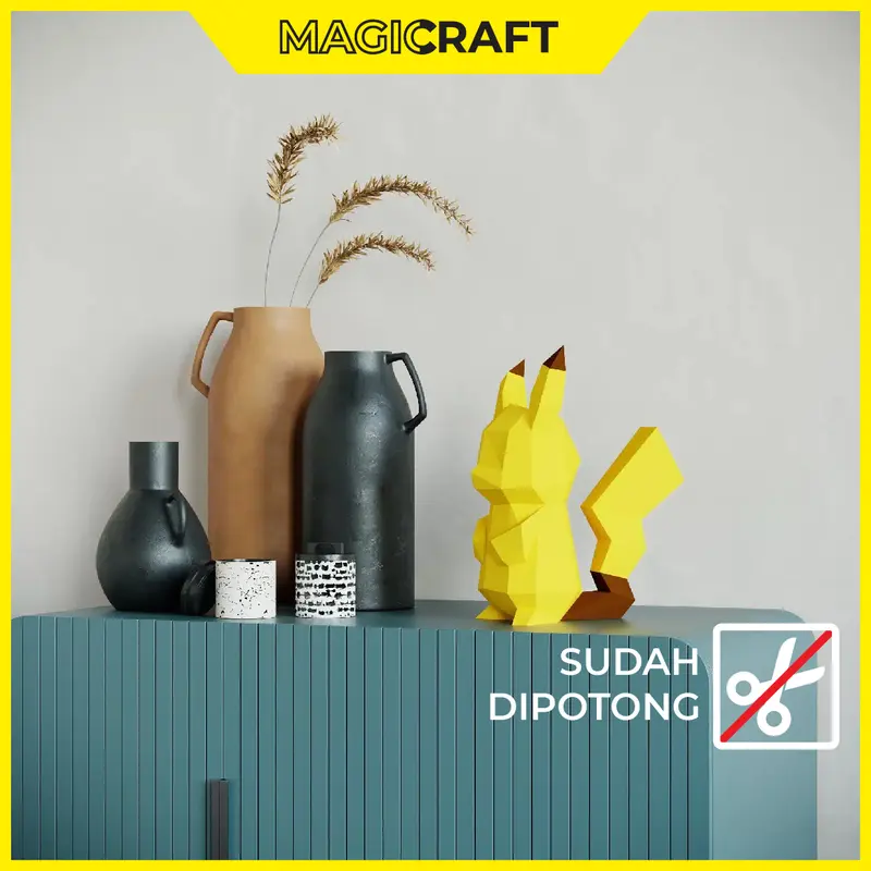 MAGICRAFT 3D Papercraft Pokemon Pikachu Kerajinan Tangan Kertas DIY Miniatur Art And Craft Paper Craft 4