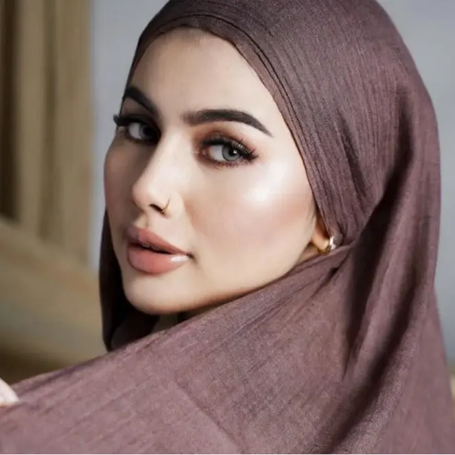 Heeriye Series BUNDLING MANJAH - NAVY - ASH GRAY - MATCHA PASHMINA SHAAL Jilbab Muslim Hitam Kerudung Empat Square Segi Pad 5