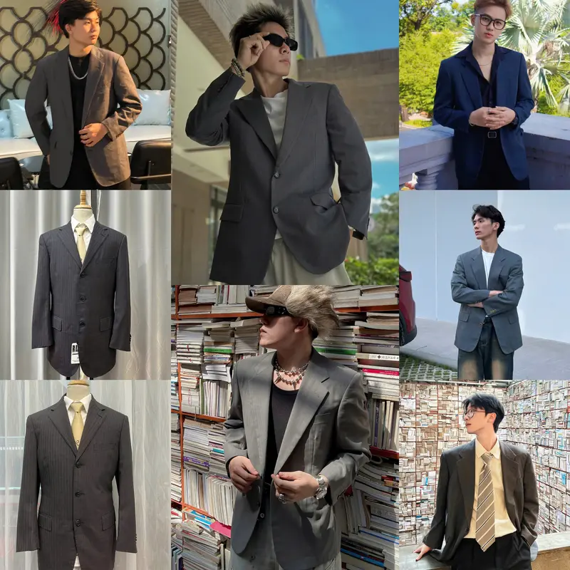 BLAZER NAM - HÀNG THANH LÝ - RANDOM  - 3 LỚP - ĐỆM VAI DÀY DẶN - ĐỆM NGỰC ĐẦY ĐỦ - Áo Menswear Jacket 2