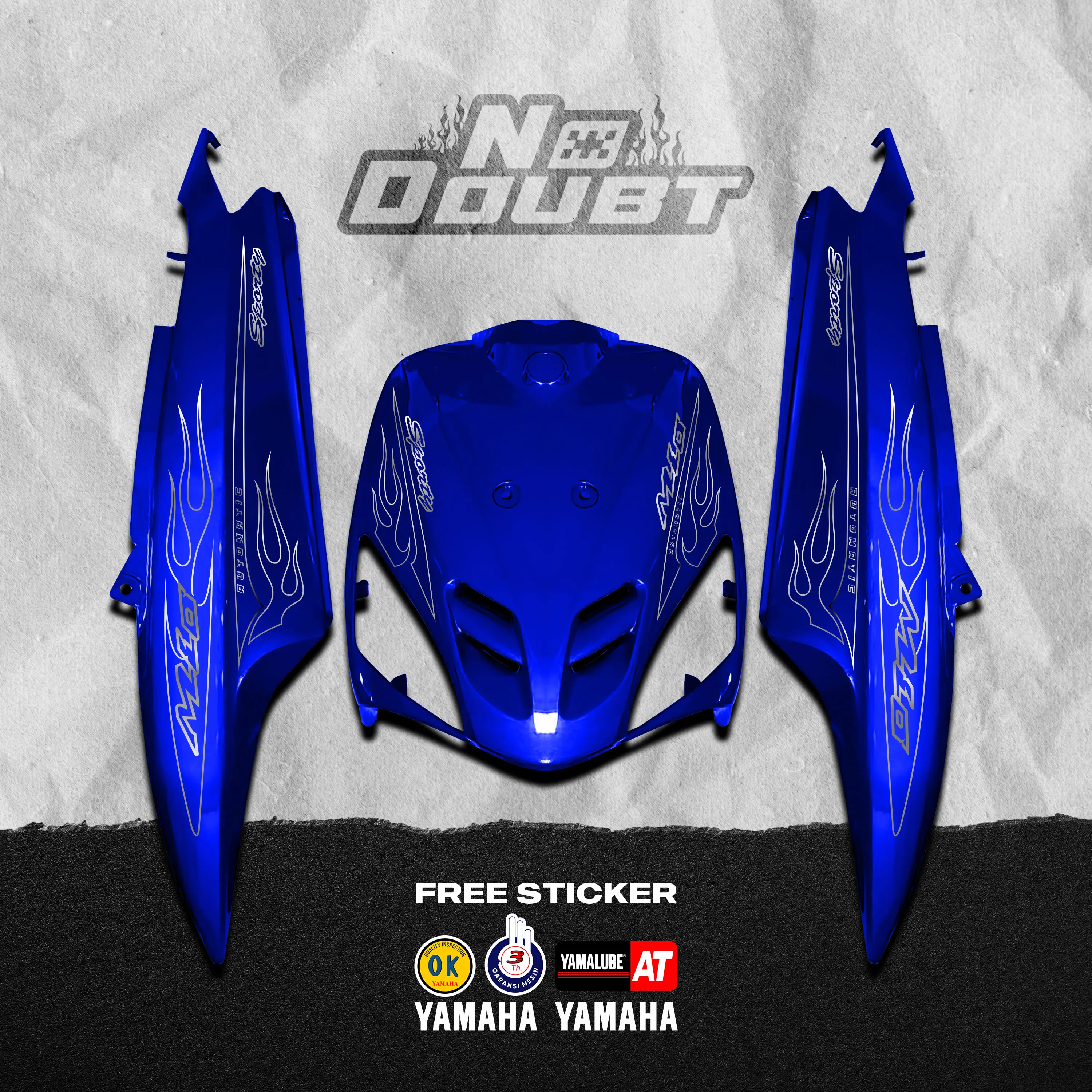 STRIPING MIO SPORTY CUSTOM LINE FLAME - DARK COLOR BODY