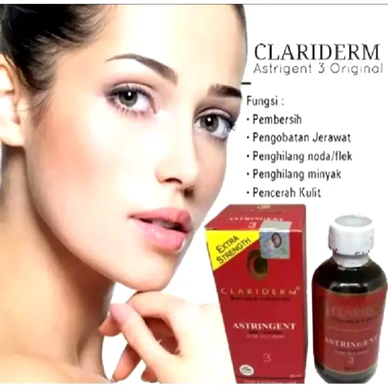 Toner Clariderm Astringent Original untuk Kulit Bersih dan Cerah - Kotoran