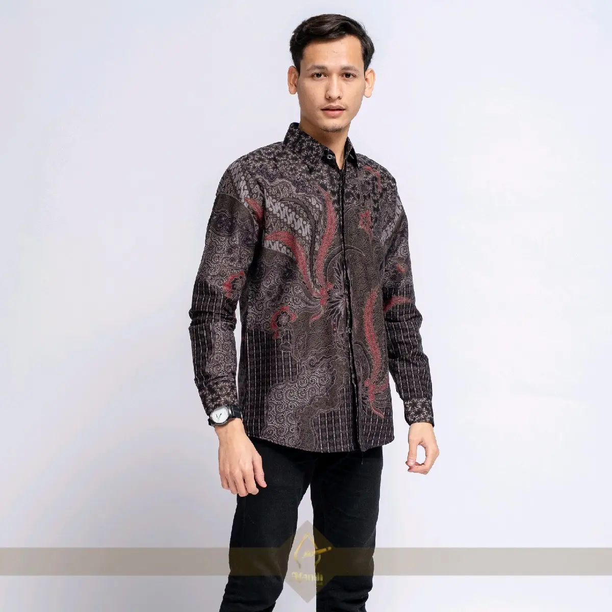 Batik Afandi Motif ABIMANYU Klawu Kemeja Batik Pria SOLO Full Furing Katun PRIMISIMA Slim Fit Hem Kerja Baju Panjang Nyaman