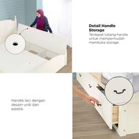 Gambar IFURNHOLIC Alyssa King Bed 180 | Dipan Tempat Tidur | Rangka Tempat Tidur Laci | Divan Laci Kayu - Ivory dari iFurnholic Furniture Store Kab. Sidoarjo 5 Tokopedia