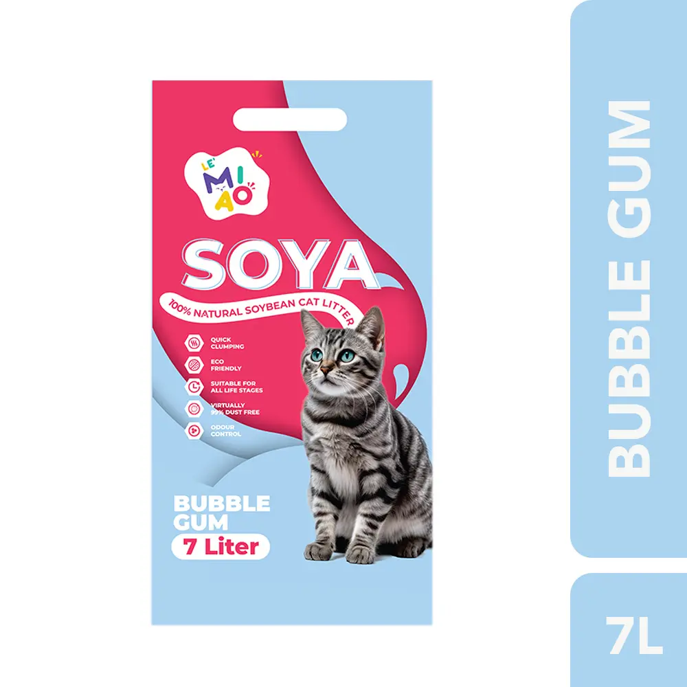 LEMIAO Soya Cat Litter Pasir Kucing Tofu Gumpal Wangi 7L/2.5KG Anti Bakteri
