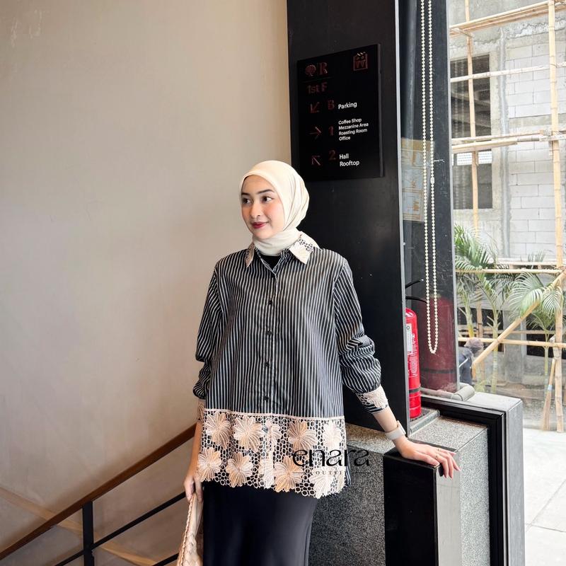 MECCA BASIC - kemeja salur by ENARA OUTFIT 5