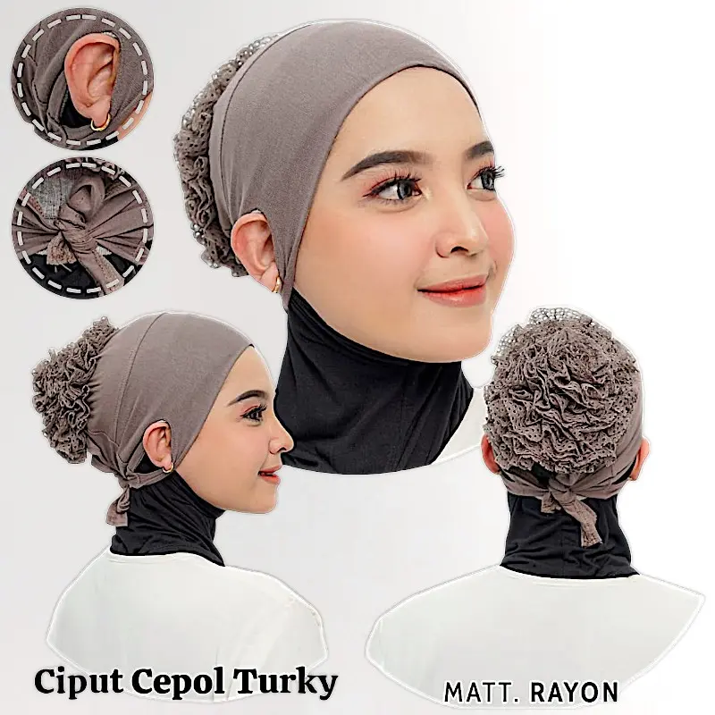Ciput Turky Anti Budeg - Inner Cepol Burkat Madiun - Matt Kaos Rayon Super Poliester - Rayyanz Dalaman