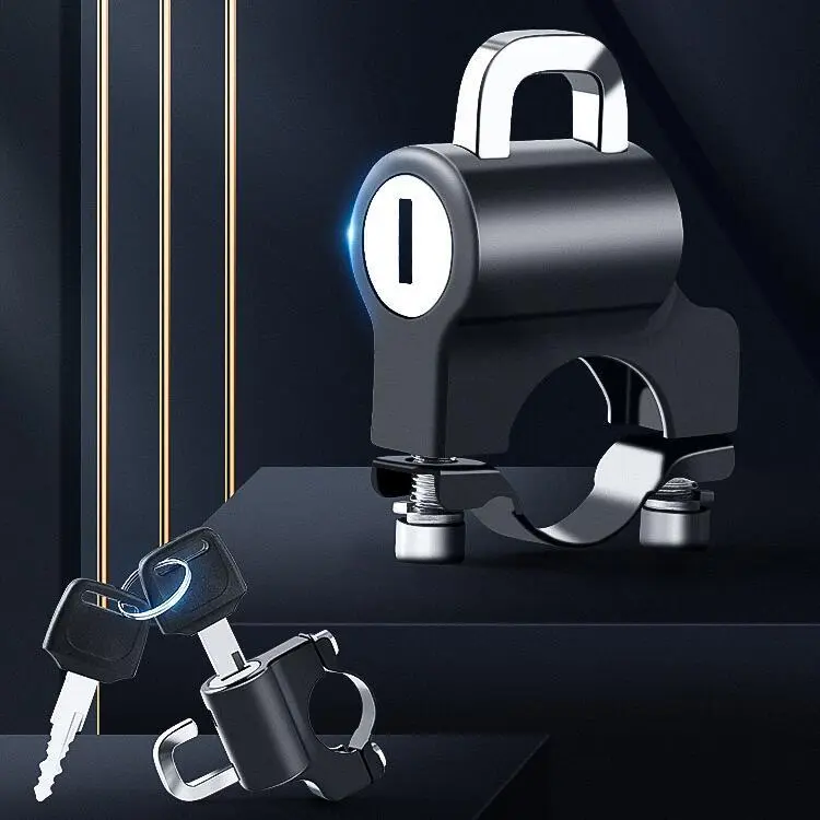 Mini Portable Bicycle Lock Electric Scooter Helmet Lock Motorcycle Handlebar Fixing Anti-theft Helmet Lock for Home Use