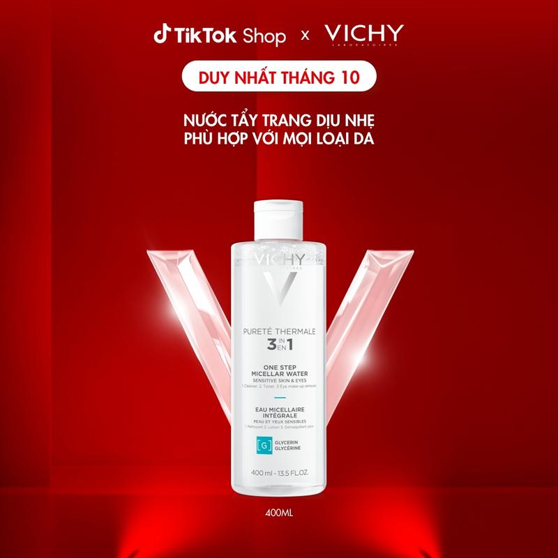 Nước tẩy trang cho da nhạy cảm Vichy Mineral Micellar Water Pureté Thermale 400ml