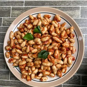 Kacang Tanah Pedas Manis Dengan Daun Jeruk