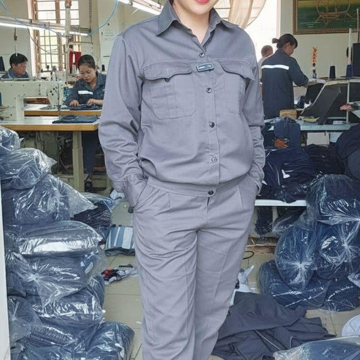  Quần áo lao động kaki 2.1 Mã 20 