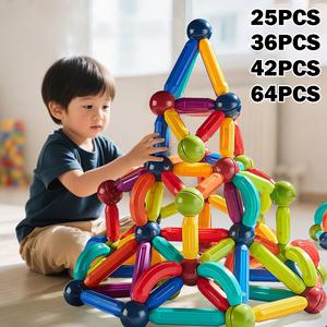 Magnetic Rod Building Blocks Children'S Early Education Educational Magnetic Sheet Toy Intellectual Variety Male And Female Building Blocks Are Suitable For Early Childhood Education And Learning COD