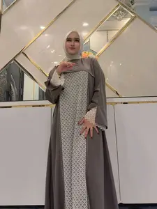 Abaya SADIYA By Kein's Fashion Matt Marina Silk AntiUV Mix Brukat