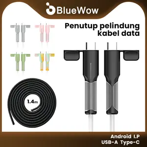 BlueWow Pelindung Kabel Charger Kabel data   pelindung kabel CP20  Pelindung Kabel HP Charging cable protective cover Android iPhone Silikon Warna-warni Tahan Lama Anti Tekuk Anti Aus Penampilan indah Produk terlaris Harus dimiliki oleh pelajar Desain